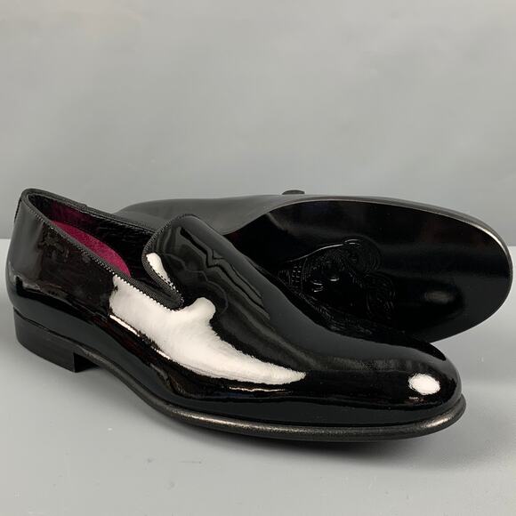 PAUL SMITH Size 7 Black Patent Leather Slip On Loafers main image 7